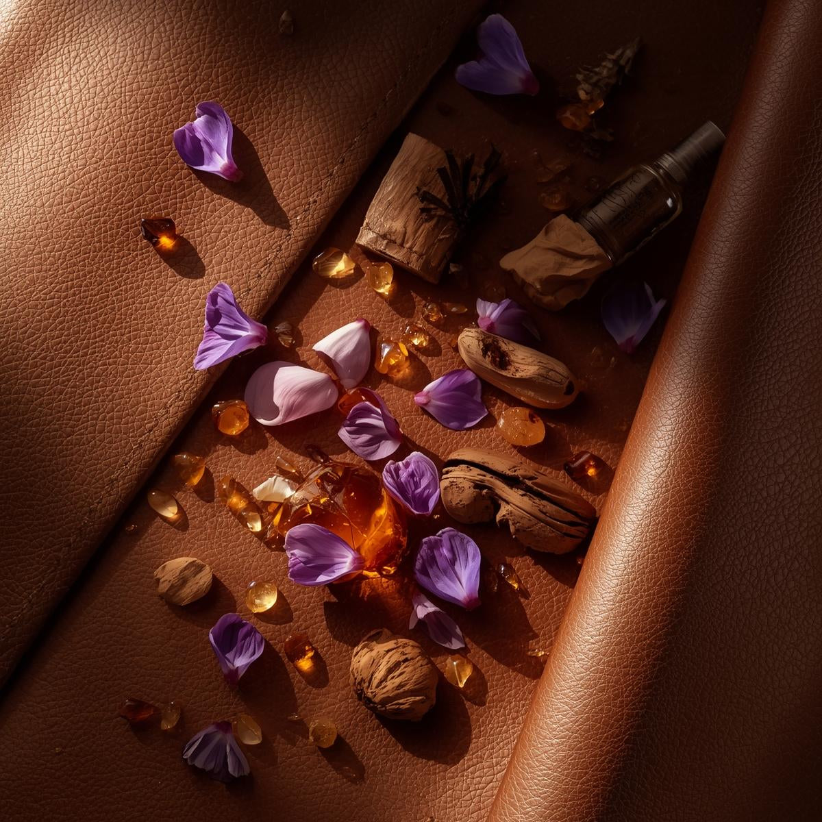 dos aromas sombra refill | leather violet diffuser | sophisticated home fragrance